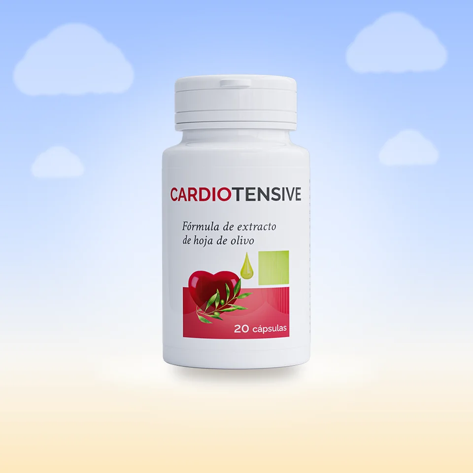 Frasco de Cardiotensive, 20 cápsulas, vista frontal