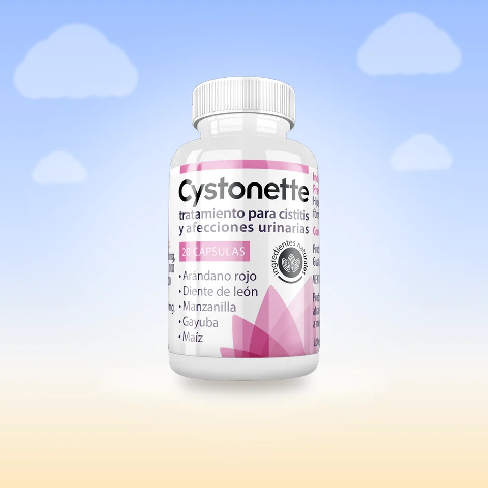Frasco de Cystonette, 20 cápsulas, vista frontal