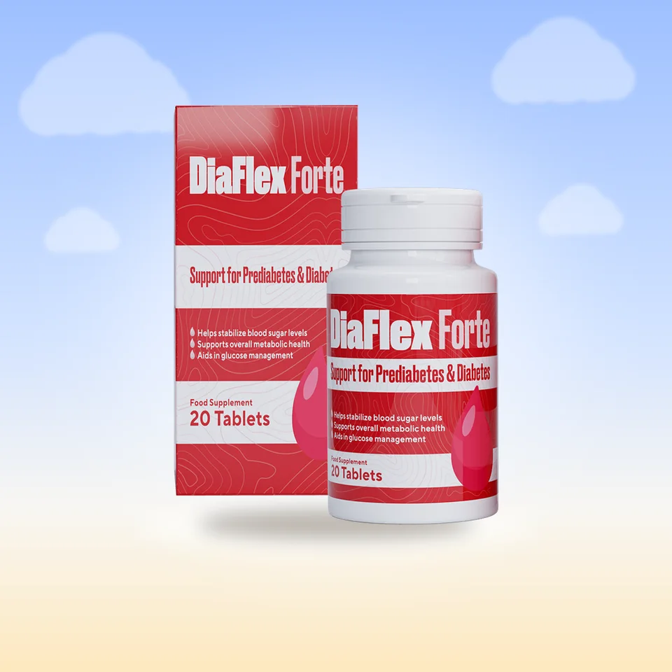 Frasco de DiaFlex Forte, 20 tabletas, vista frontal