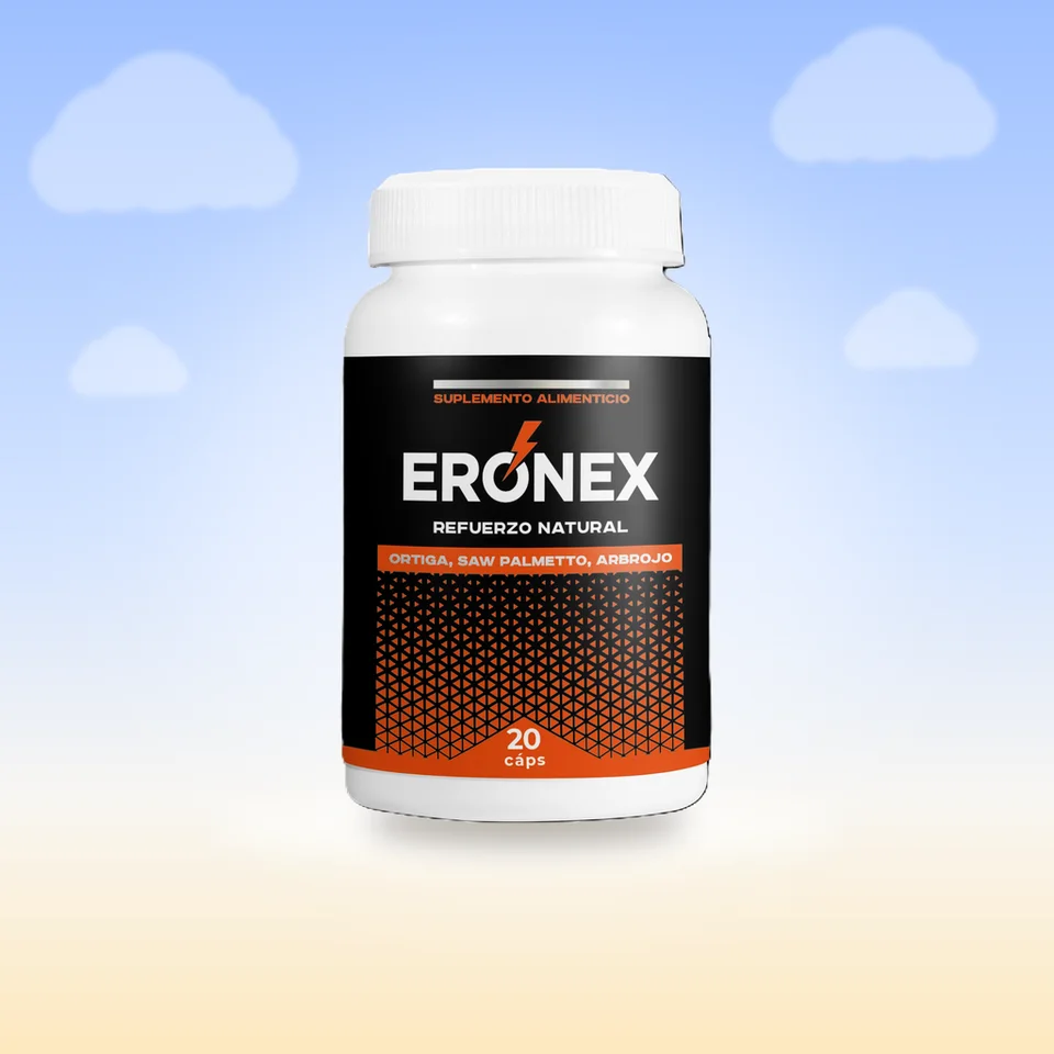Frasco de Eronex, 20 cápsulas, vista frontal