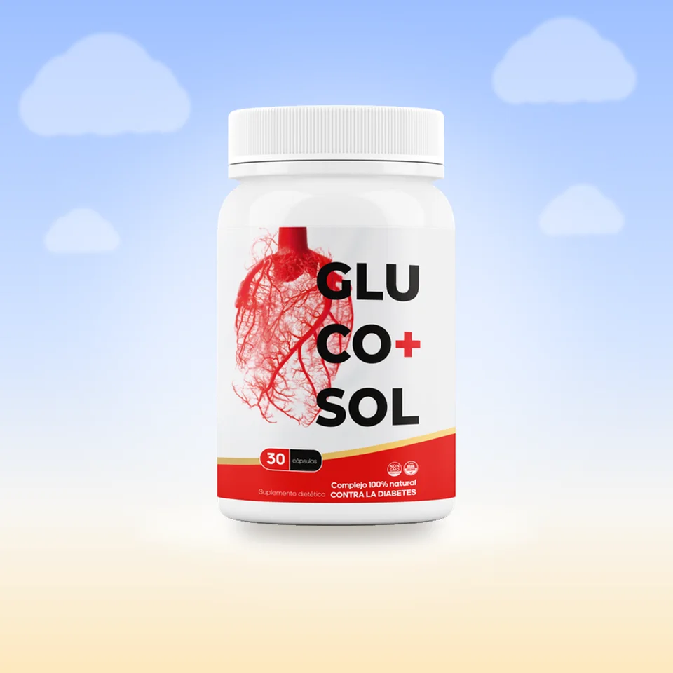 Frasco de Glucosol, 30 cápsulas, vista frontal