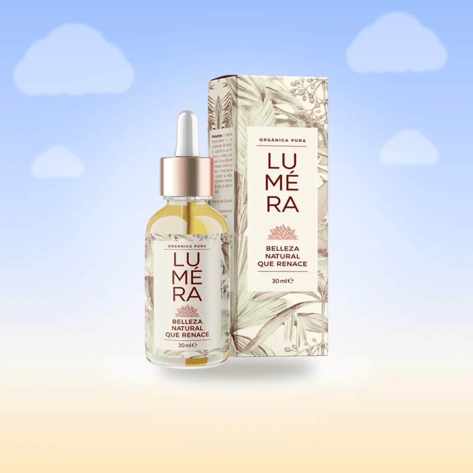 Empaque de Lumera, frasco de 30 ml, vista frontal