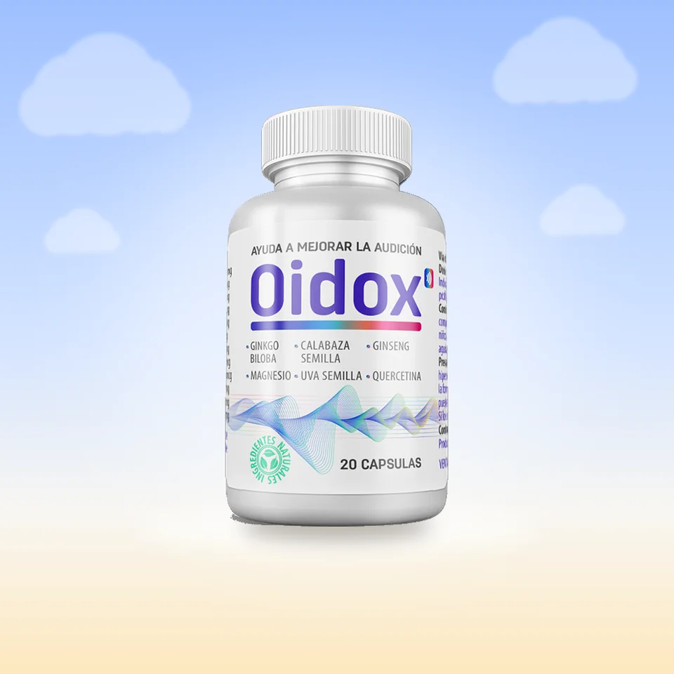 Frasco de Oidox, 20 cápsulas, vista frontal