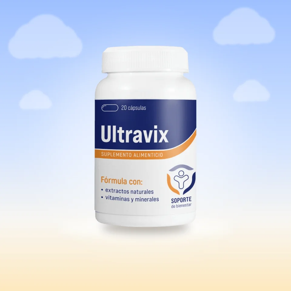 Frasco de Ultravix, 20 cápsulas, vista frontal